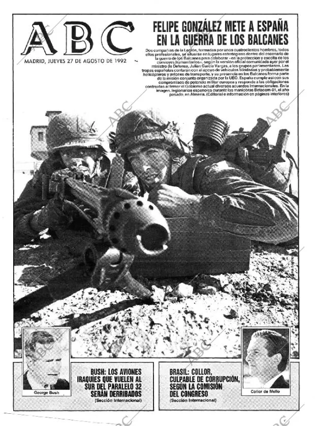 ABC MADRID 27-08-1992 página 1