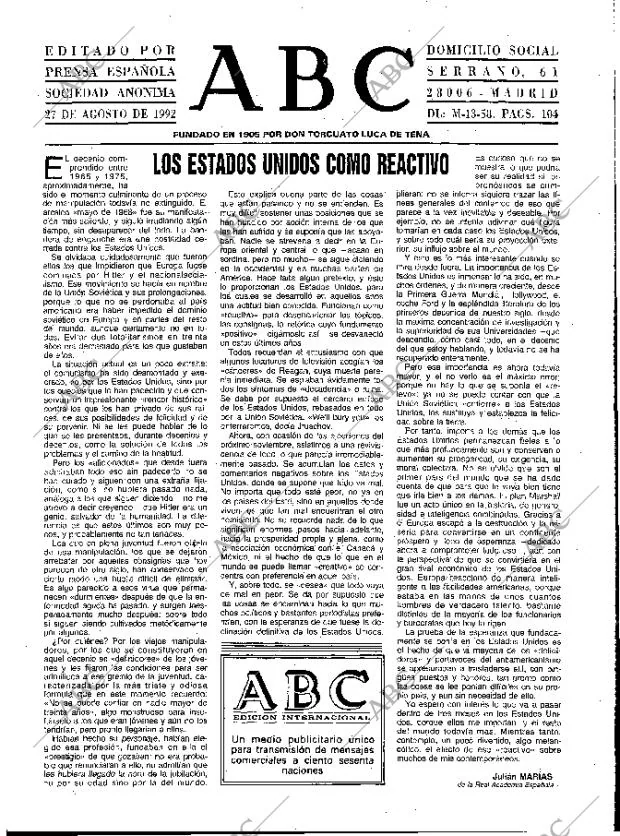 ABC MADRID 27-08-1992 página 3