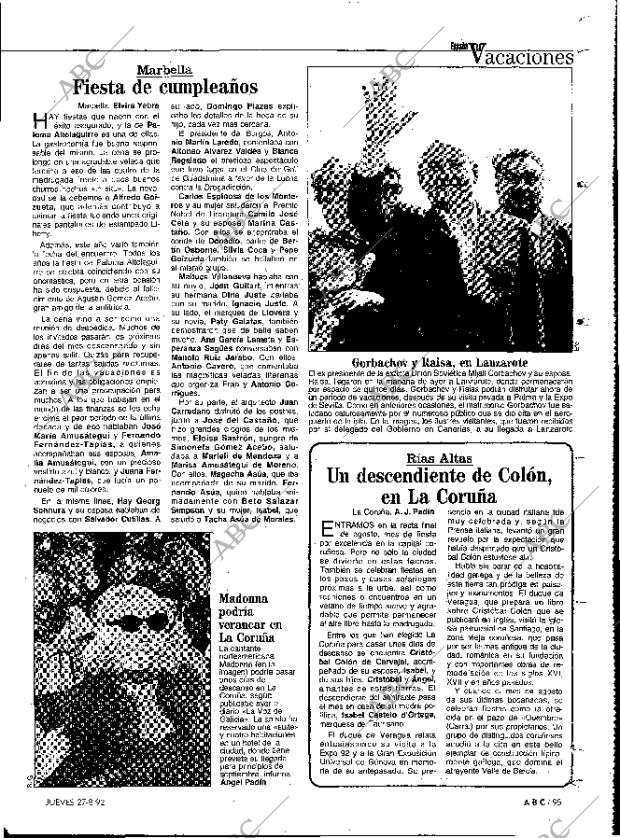 ABC MADRID 27-08-1992 página 95