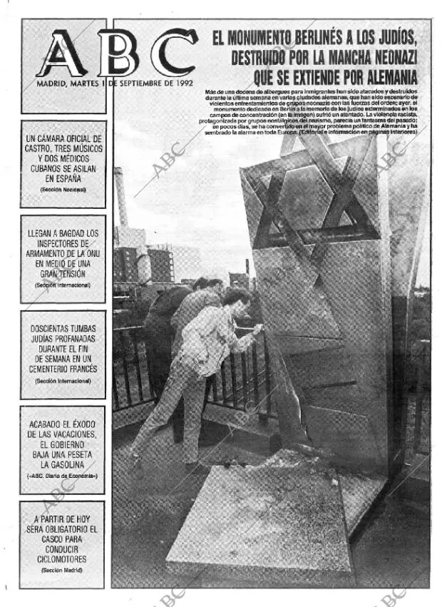 ABC MADRID 01-09-1992 página 1