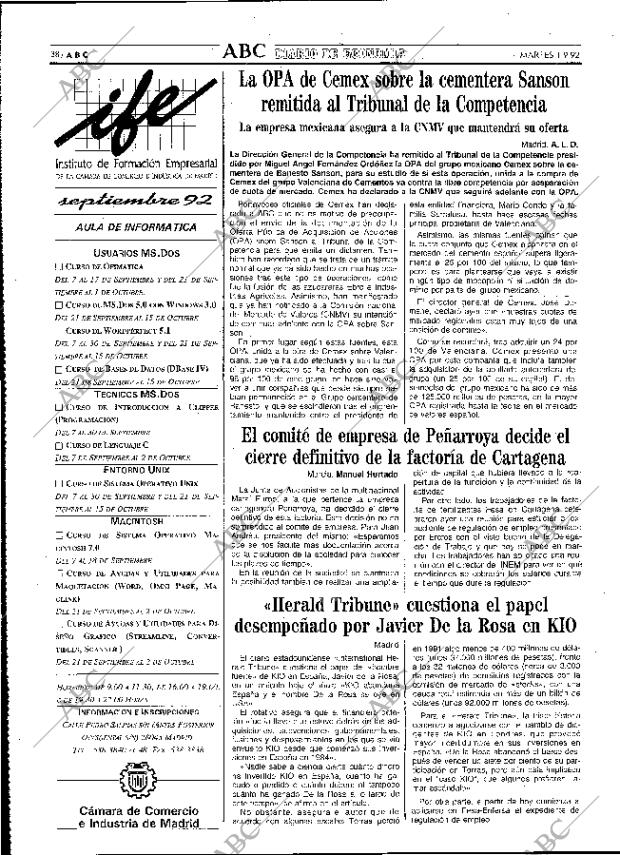 ABC MADRID 01-09-1992 página 38