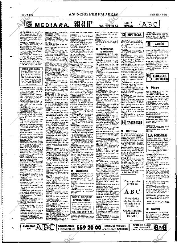 ABC MADRID 04-09-1992 página 98
