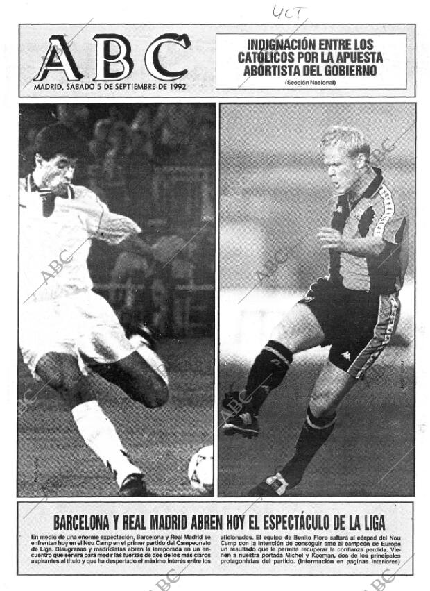 ABC MADRID 05-09-1992 página 1