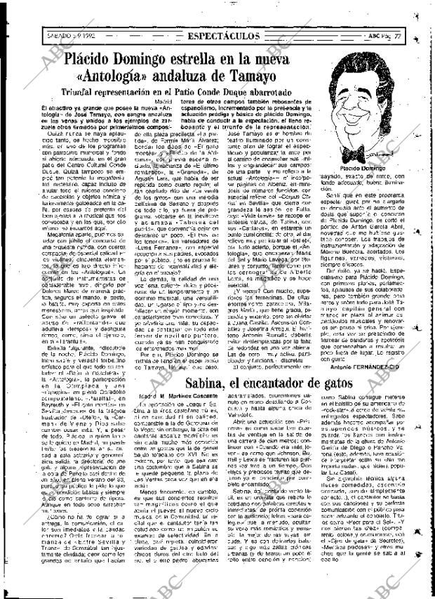 ABC MADRID 05-09-1992 página 77