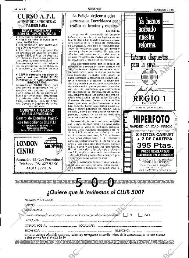 ABC SEVILLA 06-09-1992 página 54