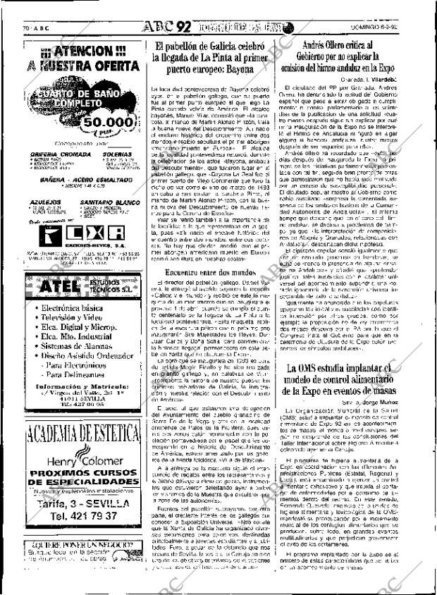 ABC SEVILLA 06-09-1992 página 70