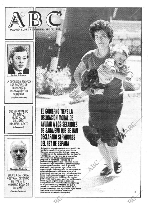 ABC MADRID 07-09-1992 página 1