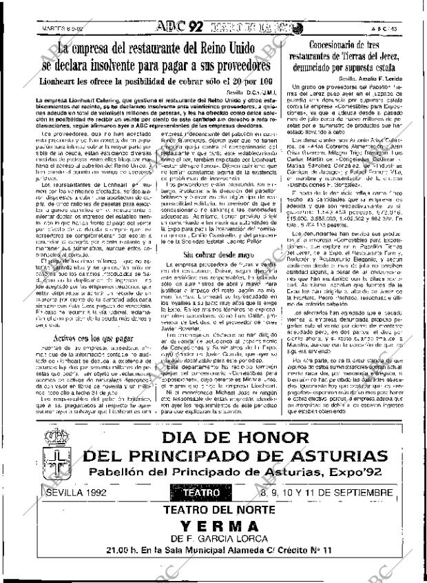 ABC SEVILLA 08-09-1992 página 43