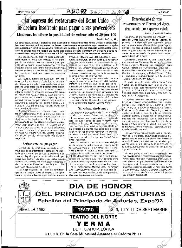 ABC SEVILLA 08-09-1992 página 43