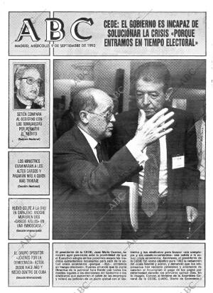 ABC MADRID 09-09-1992 página 1