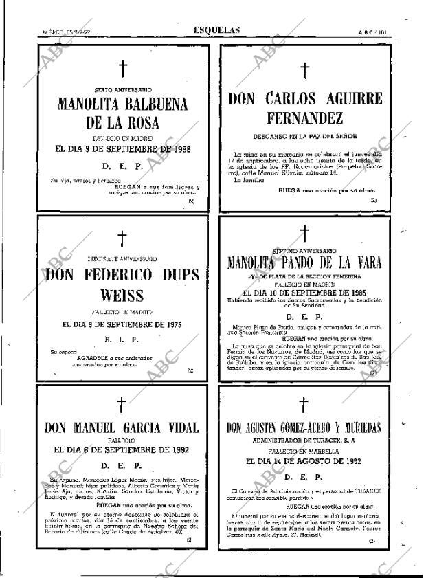 ABC MADRID 09-09-1992 página 101