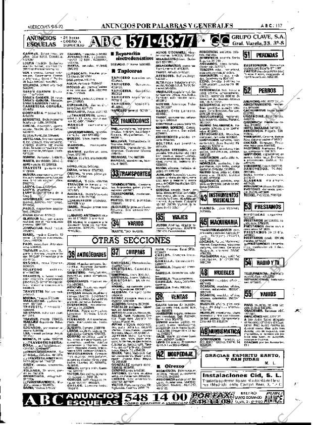 ABC MADRID 09-09-1992 página 117