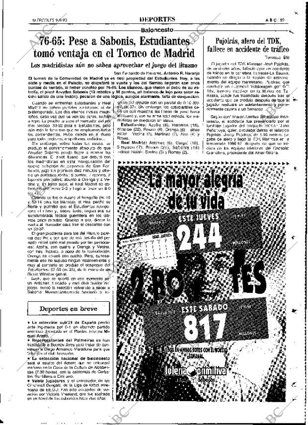 ABC MADRID 09-09-1992 página 89