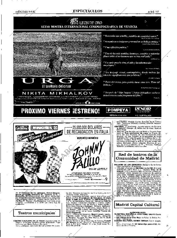 ABC MADRID 09-09-1992 página 97