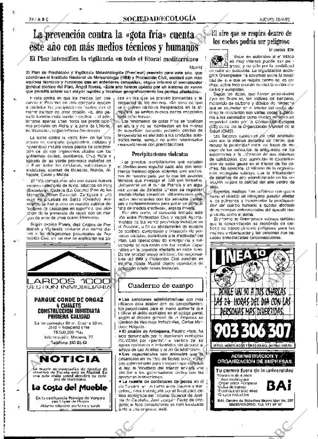 ABC MADRID 10-09-1992 página 74
