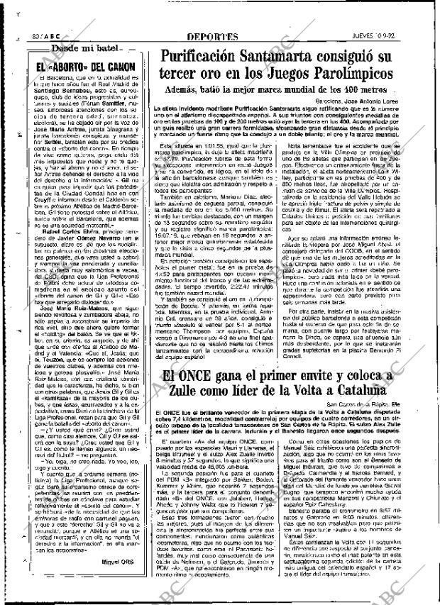 ABC MADRID 10-09-1992 página 80