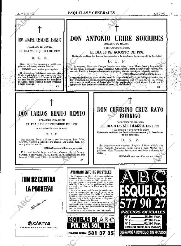 ABC MADRID 10-09-1992 página 95