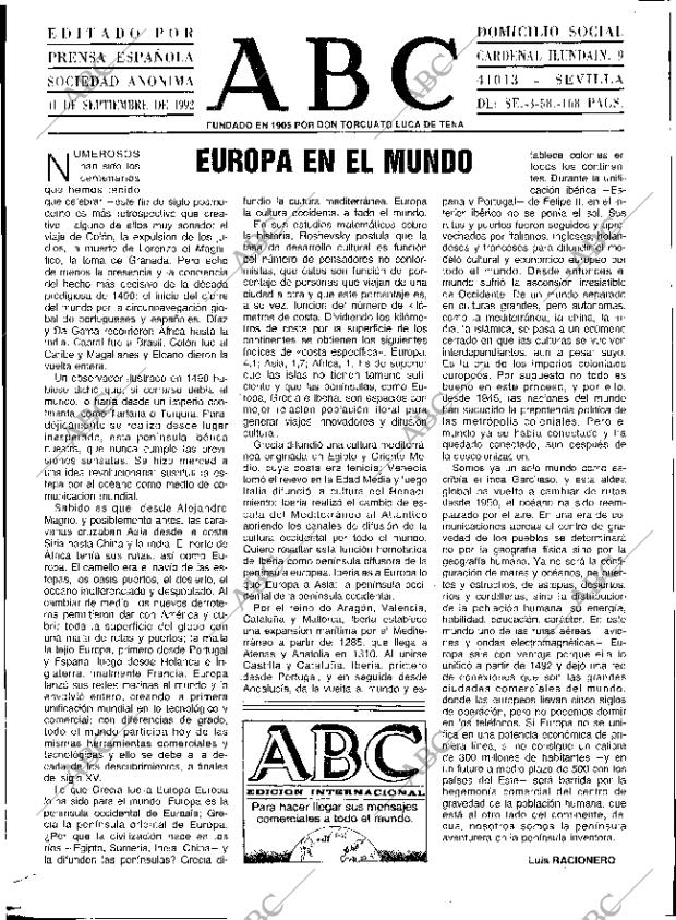 ABC SEVILLA 11-09-1992 página 3