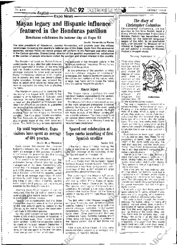 ABC SEVILLA 11-09-1992 página 70