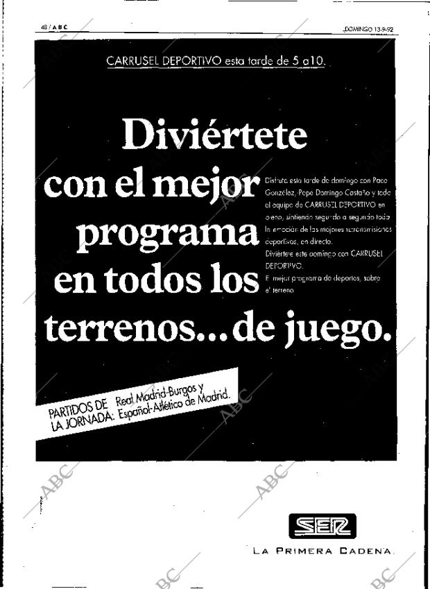 ABC MADRID 13-09-1992 página 48