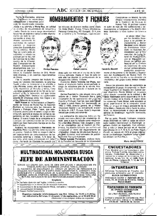 ABC MADRID 13-09-1992 página 65