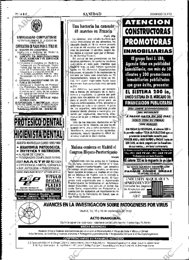 ABC MADRID 13-09-1992 página 90