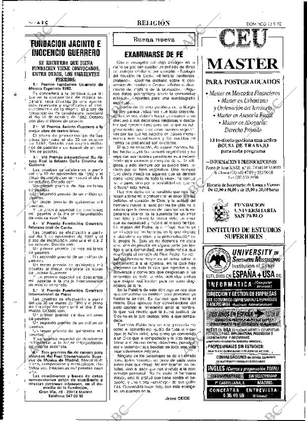 ABC MADRID 13-09-1992 página 92