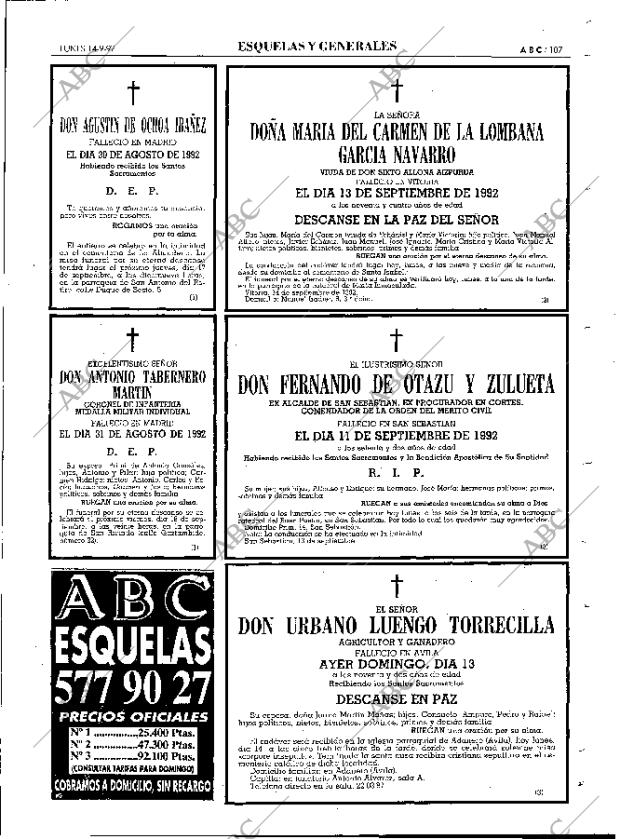 ABC MADRID 14-09-1992 página 107
