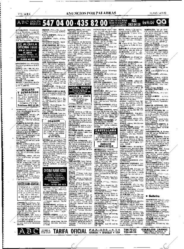 ABC MADRID 14-09-1992 página 112