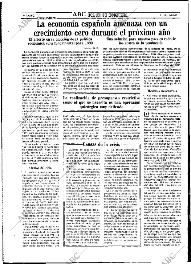 ABC MADRID 14-09-1992 página 44