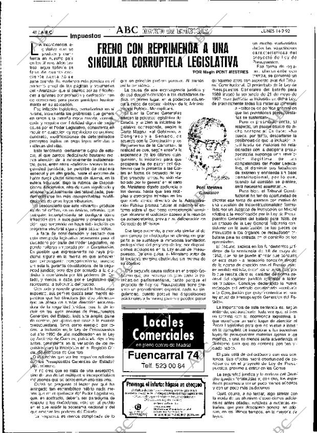 ABC MADRID 14-09-1992 página 48