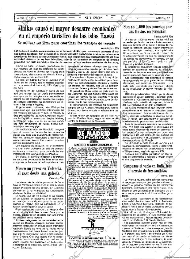ABC MADRID 14-09-1992 página 57