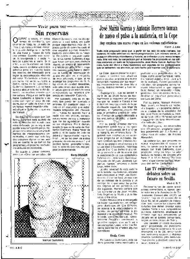 ABC SEVILLA 14-09-1992 página 114