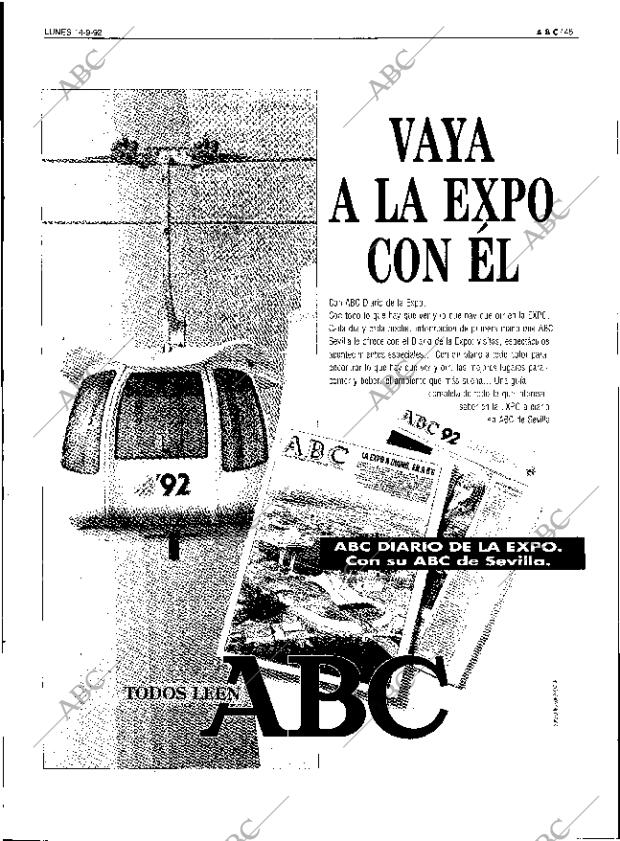 ABC SEVILLA 14-09-1992 página 45