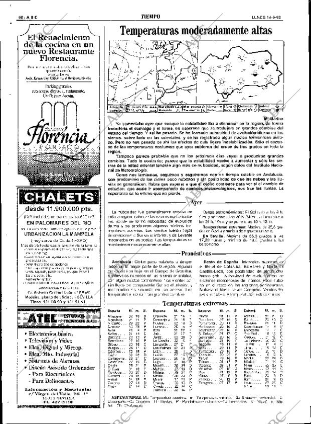 ABC SEVILLA 14-09-1992 página 68