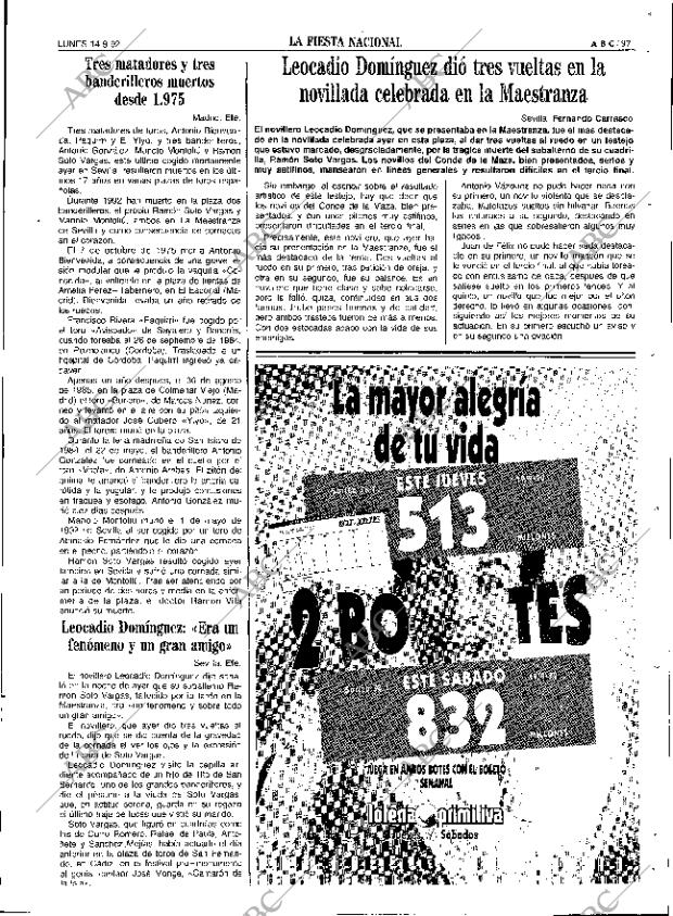 ABC SEVILLA 14-09-1992 página 97