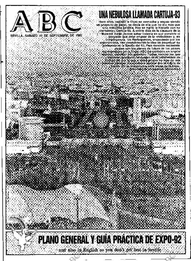 ABC SEVILLA 19-09-1992 página 1