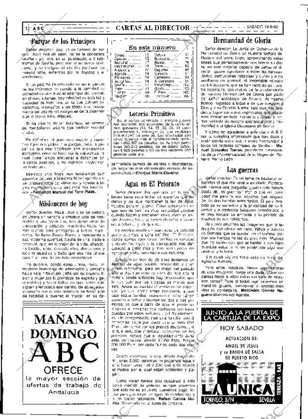 ABC SEVILLA 19-09-1992 página 12