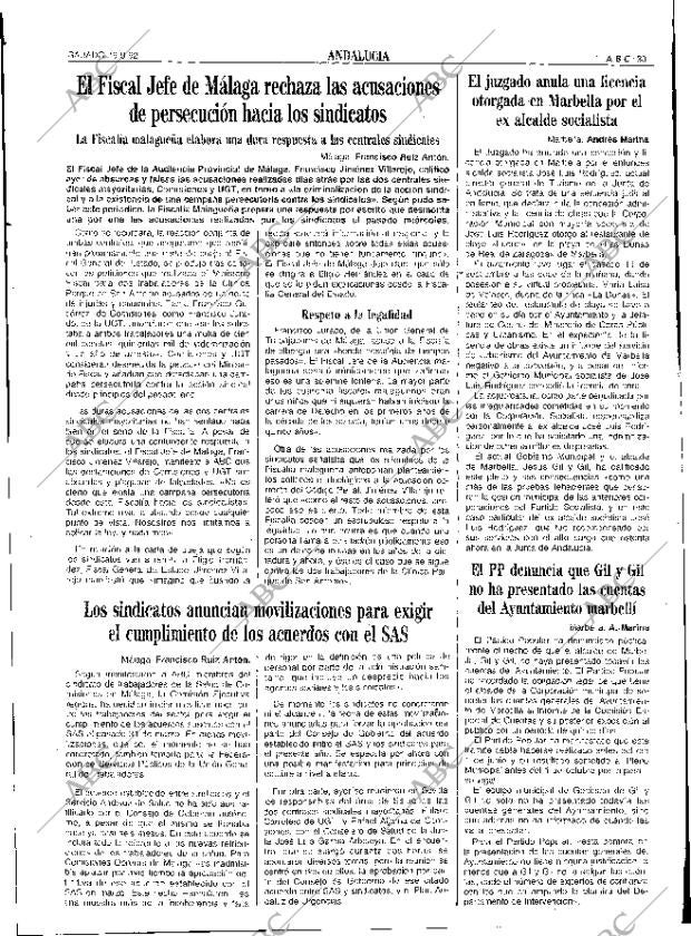 ABC SEVILLA 19-09-1992 página 33