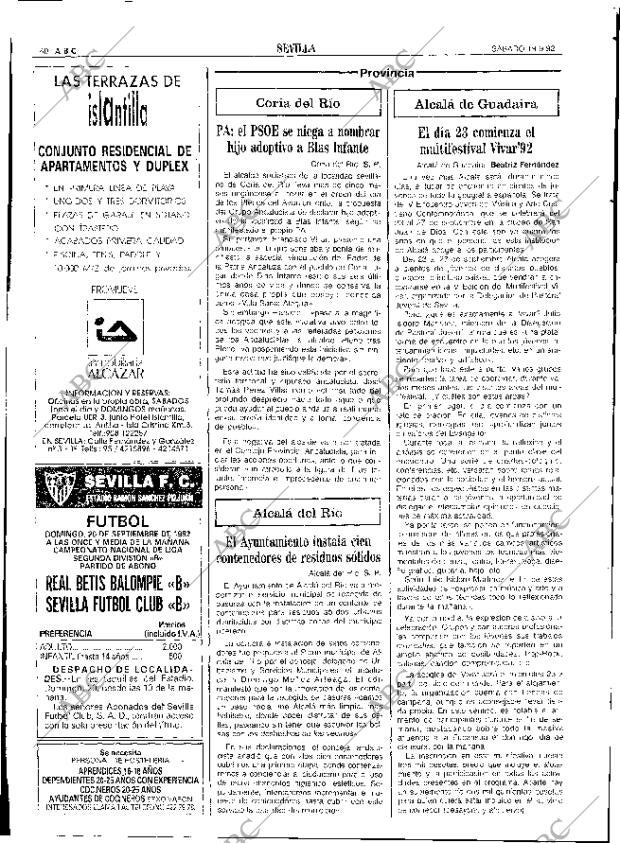 ABC SEVILLA 19-09-1992 página 40
