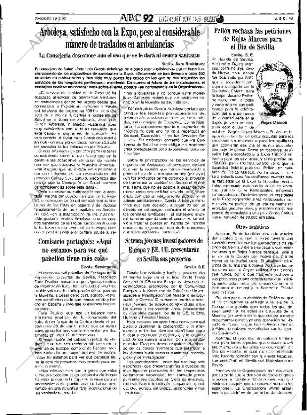 ABC SEVILLA 19-09-1992 página 49