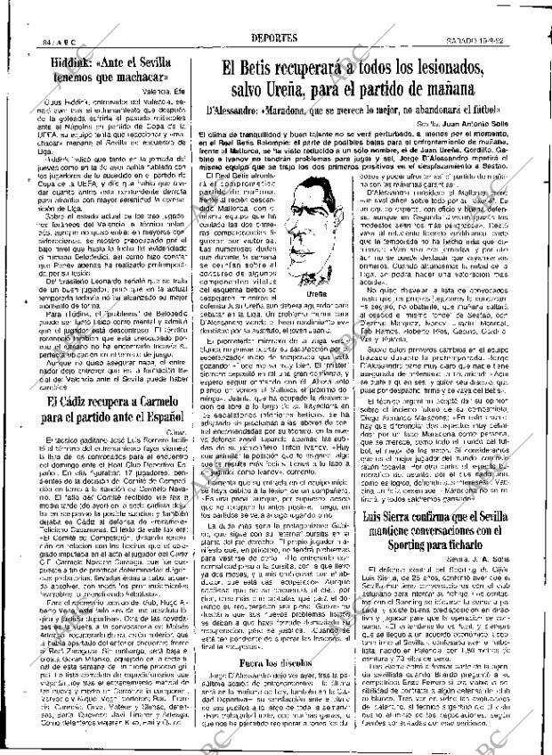 ABC SEVILLA 19-09-1992 página 84