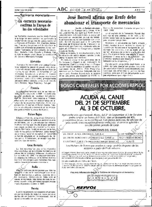 ABC SEVILLA 20-09-1992 página 111
