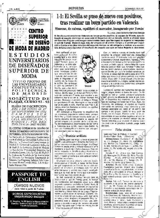 ABC SEVILLA 20-09-1992 página 116
