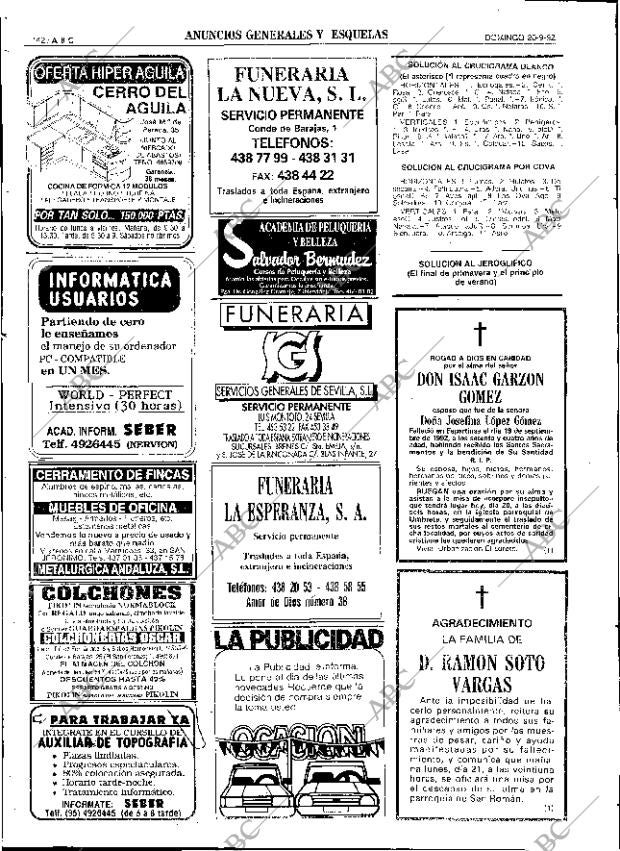 ABC SEVILLA 20-09-1992 página 142