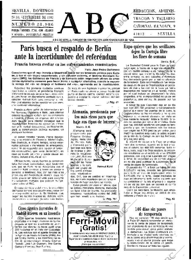 ABC SEVILLA 20-09-1992 página 17
