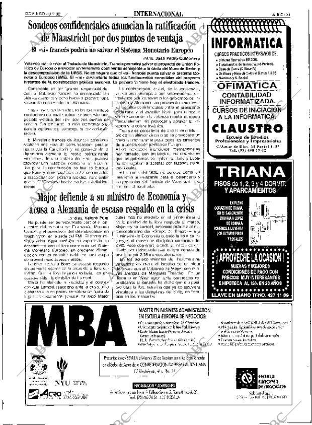 ABC SEVILLA 20-09-1992 página 31