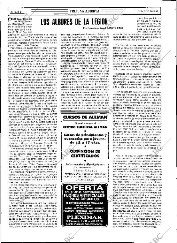 ABC SEVILLA 20-09-1992 página 40
