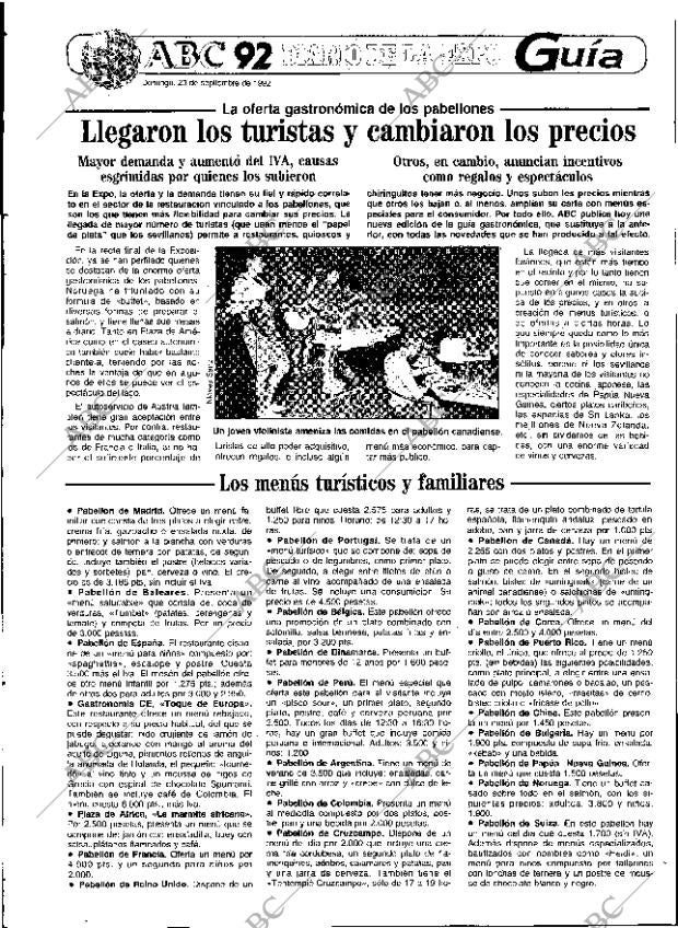 ABC SEVILLA 20-09-1992 página 69