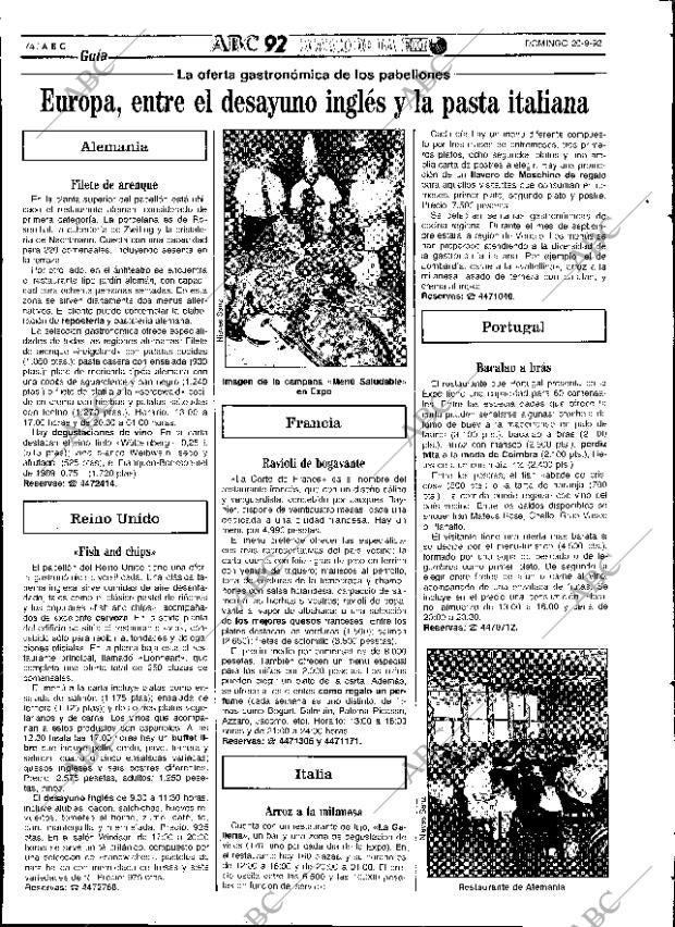 ABC SEVILLA 20-09-1992 página 74